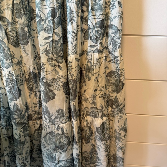 Trixxi Blue and White Floral Print Dress Cottagecore Romantic Spring Size M - Picture 4 of 7